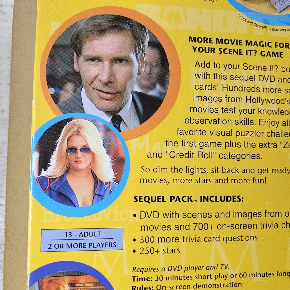Scene It? The DVD Game Sequel Pack Movie Edition 2003 Trivia DVD Card Game - Picture 5 of 13
